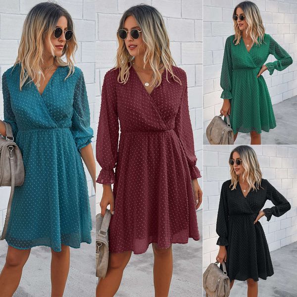 

autumn fashion v-neck clean color, White;black