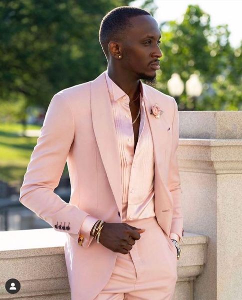 

latest design pink jacket pants fashion shawl lapel blazer wedding men slim fit tuxedo costume homme terno masculino ropa homb men's su, White;black