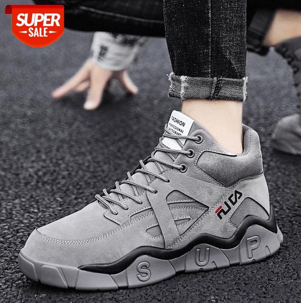 

high-flat-heel men's sports shoes with round toe to keep warm casual #gc6i