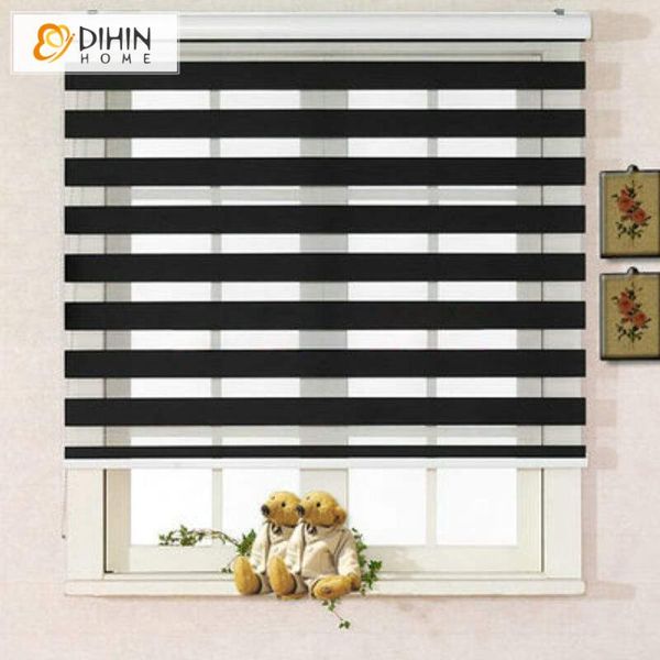 

zebra blinds double-layer roller blackout curtain fabric window