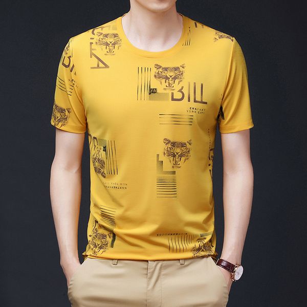 

men's t shirts 2021 summer ice silk short sleeve printed childe half, White;black