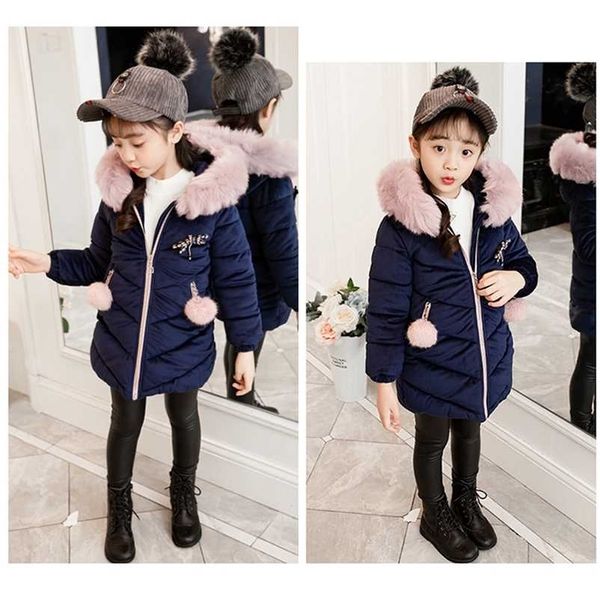 Ragazze adolescenti Cappotto di lana Autunno Inverno Giacche per giacca Bambini Capispalla calda Abbigliamento Età 3-12 anni 211204