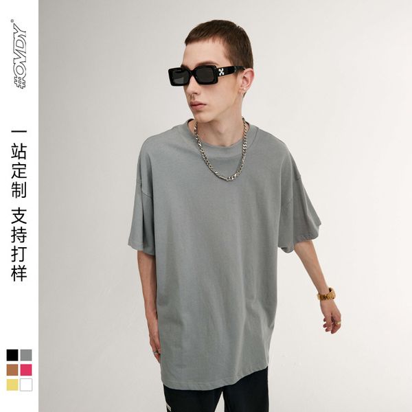 

ovdy men's fashion brand t-shirt small batch culture shirt group cloth class cloth, White;black