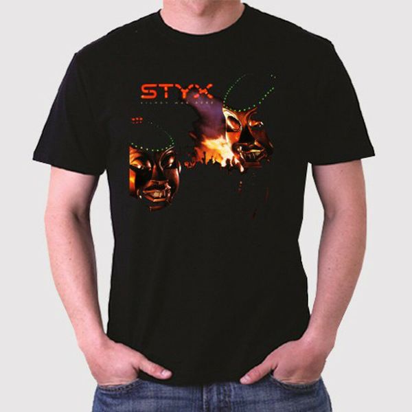 

STYX Kilroy Was Here Men's Black T-Shirt Size S to 3XL, White;black
