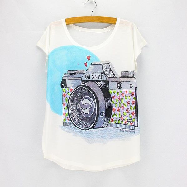 

women's t-shirt wholesale hundred styles women fashion printed tees 2021 arrival summer tee girls, White
