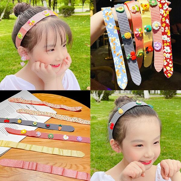 

hair accessories 1pc children cute acrylic cartoon flower fruit hairbands girls lovely hoop headbands kids, Slivery;white