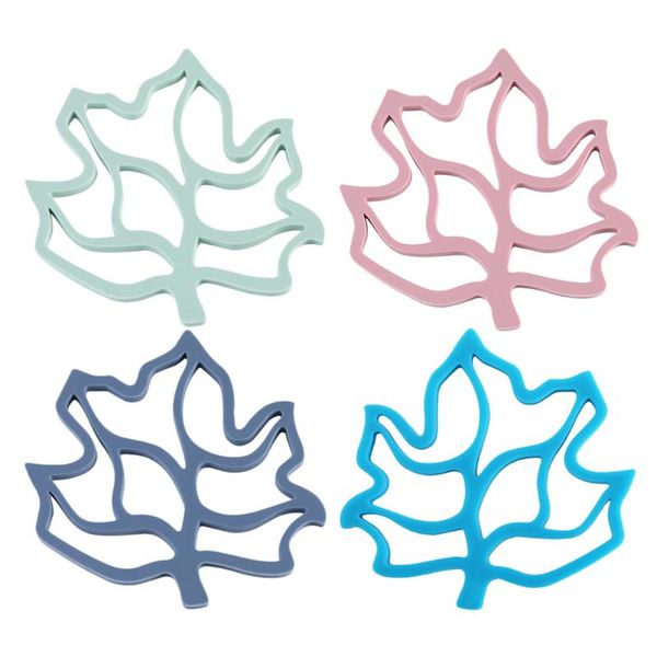 

mats & pads 4pcs household table supplies thickened silicone hollow insulation