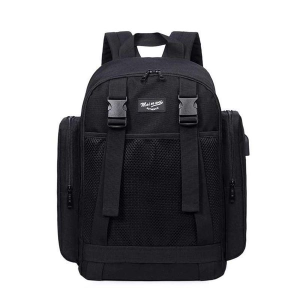 

backpack fashion men's student usb charging schoolbag casual oxford cloth lapbag female