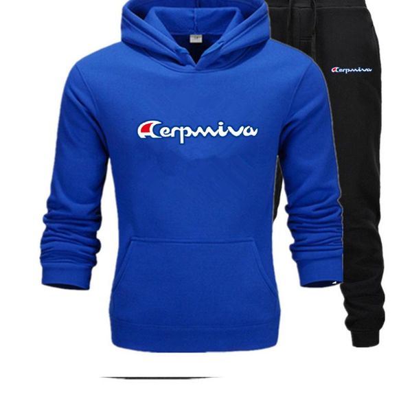 

men's tracksuits 2021 casual fashion hoodie track and field fitness running suit warm autumn winter sports sweatshirt, Gray