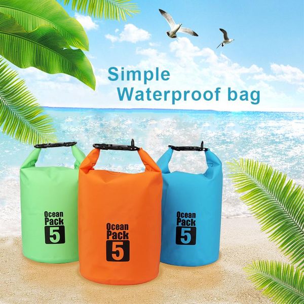 

outdoor bags pvc 2l 5l 10l 20l diving compression storage waterproof bag dry for man women swimming rafting kayak