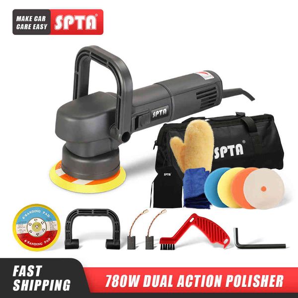 

spta 5inch dual action 8mm random orbit professional polishing machine 780w electric buffing polisher car beauty tools