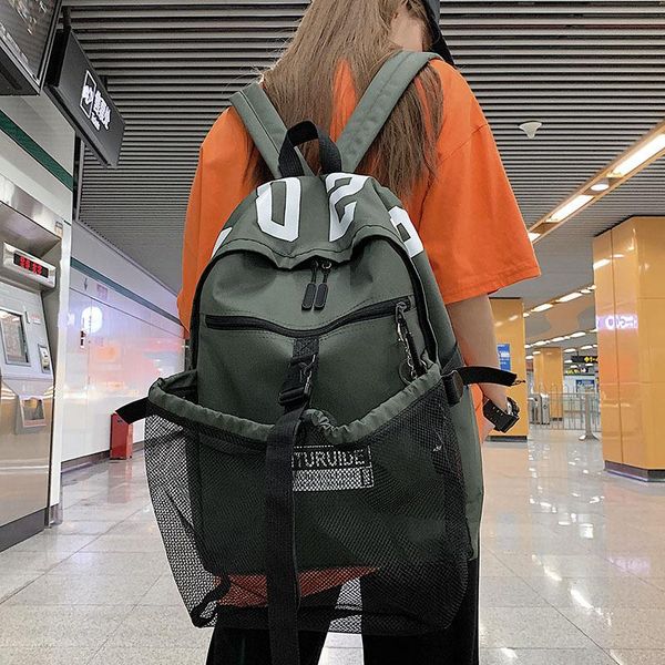 

backpack nylon bags for women men 2021 designed couple bagpack travel shopping school women's