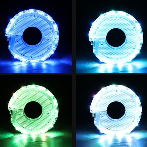 

bike lights bicycle wheel hubs flower drum lamp colorful 7 led usb rechargeable waterproof cycling accessories