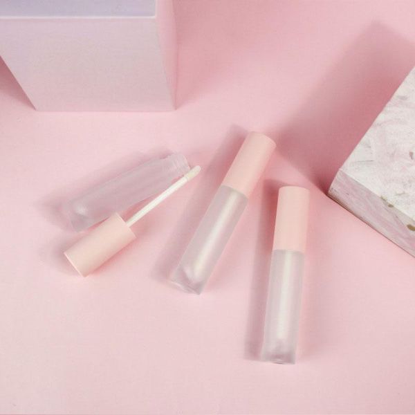 

storage bottles & jars 10-50pcs 5ml pink lip glaze tube frosted round gloss tubes liquid eyeshadow concealer empty makeup wholesell