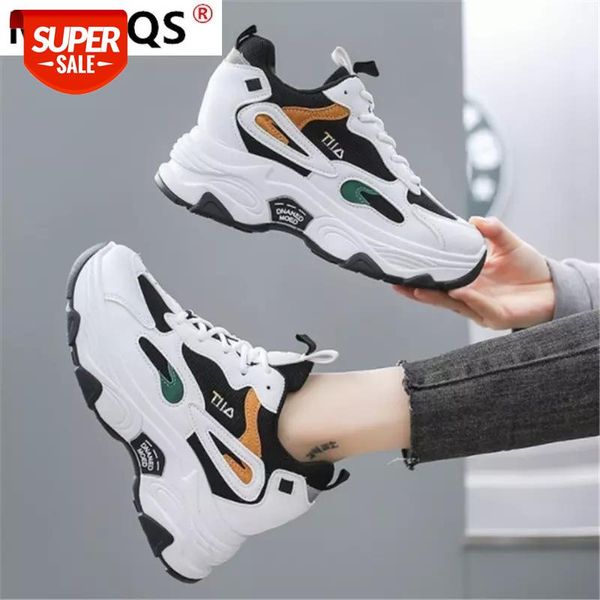 

2021 new spring women's sneakers fashion lace-up comfortable vulcanized shoes casual platform for woman #vr8q