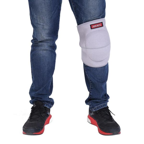 

elbow & knee pads 1 piece anti-slip outdoor soccer dancing running slip op dance warm thicker sponge knees support brace j2 s, Black;gray