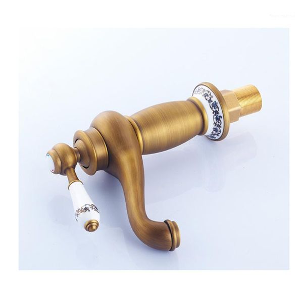 

antique bronze brass gold and cold water kitchen sink rotary basin handle lever mixer tap1