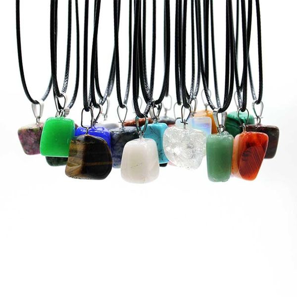 

pendant necklaces arrival natural stone irregular shape necklace as a gift for men & women, Silver