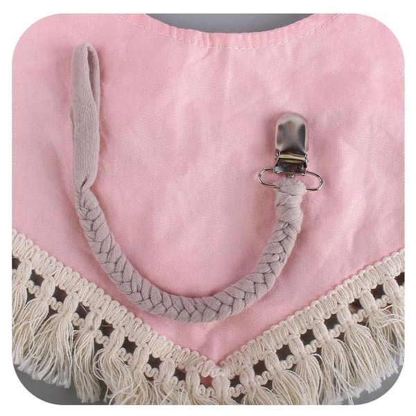 

pacifiers# 1pcs metal pacifier chain holder cotton braided soother teething clips strap leash
