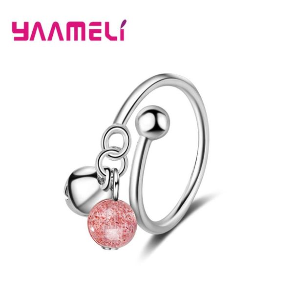 

cluster rings cute pink stone opening resizable finger for women girls s90 metal statement jewelry high end factory outlet sales, Golden;silver
