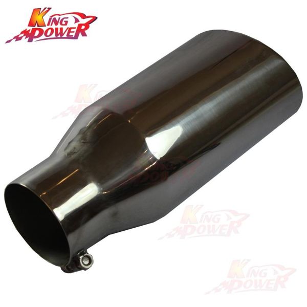 

manifold & parts kp- - chrome tail pipe rolled end 4" inlet 6" outlet 15" inch long diesel exhaust tip