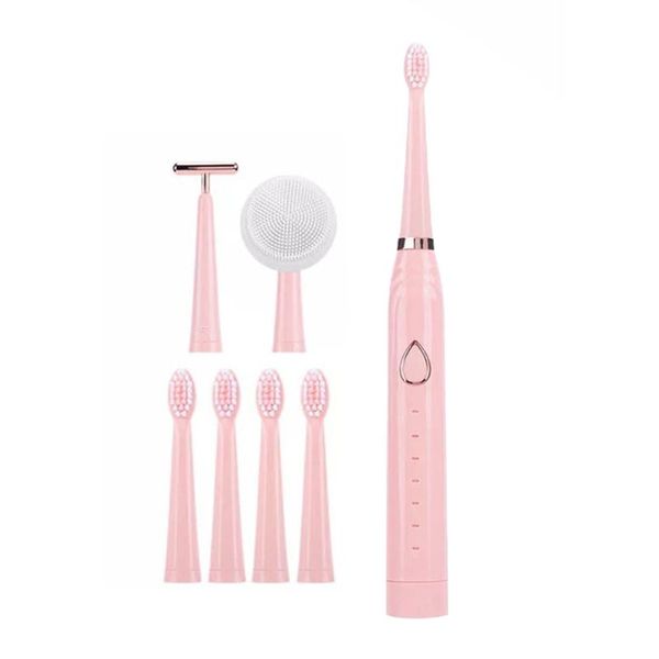 

3-in-1 electric toothbrush 5 ways facial massage washing brush multifunctional oral whitening cleaner smart