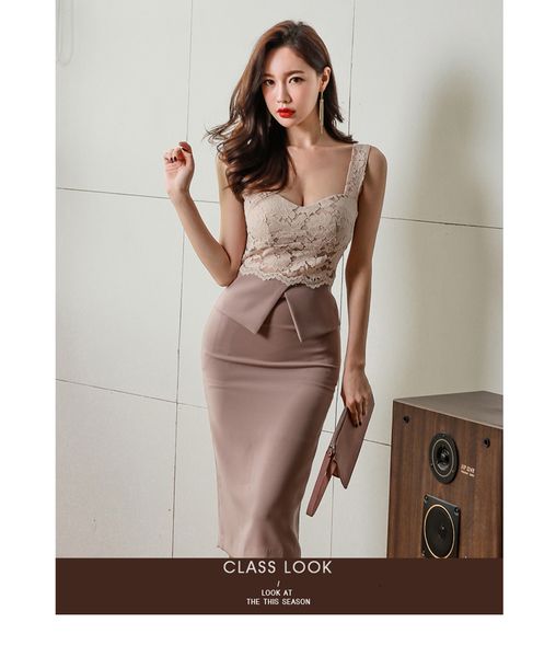 

casual dresses halter strapless summer ol lace pencil dress fashion v collar sleeveless vintage club party 1g4s, Black;gray