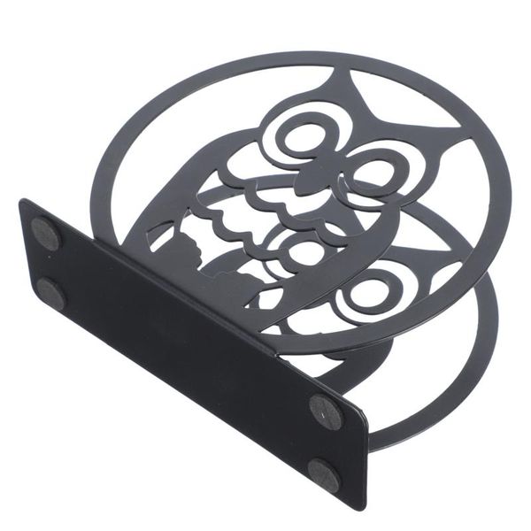 

toilet paper holders 1pc functional table napkin holder stand dispenser decor (black)