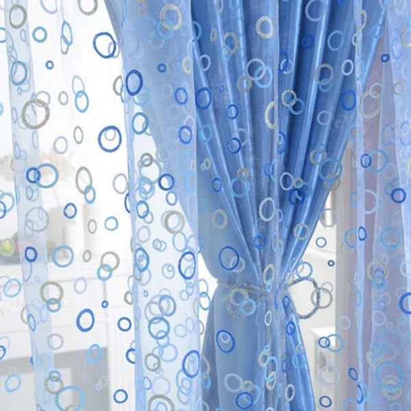 

luxury jacquard sheer curtain for living room bedroom organza voile el decoration blue yellow pink purple cur # & drapes