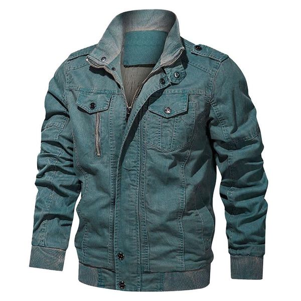

men's jackets military bomber washed jacket men casual slim zipper pilot male autumn solid baseball clothes tactical outwear coats, Black;brown