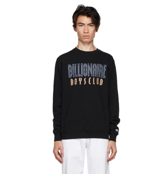 

men's hoodies & sweatshirts all-match casual simple sweatshirt spring and autumn trend printing cotton sweater, Black