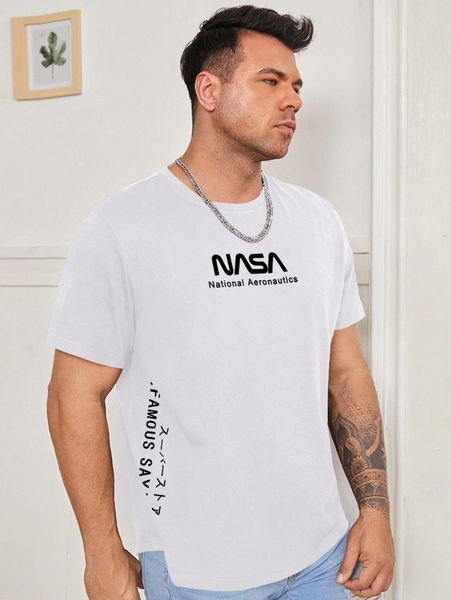 

men japanese letter graphic tee 98nm#, White;black