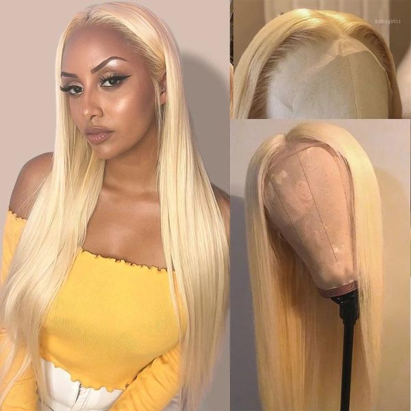 

honey blonde brazilian straight hair lace front wigs 100% human 180% glueless 13x6 frontal wig part wig1, Black;brown
