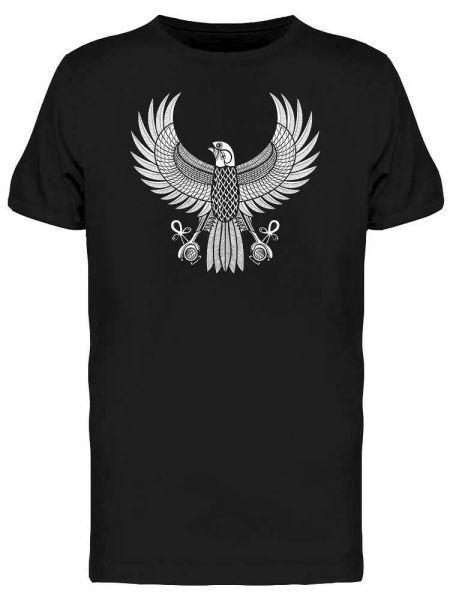 

hand drawn egypt horus falcon men's tee -image by shutterstock, White;black