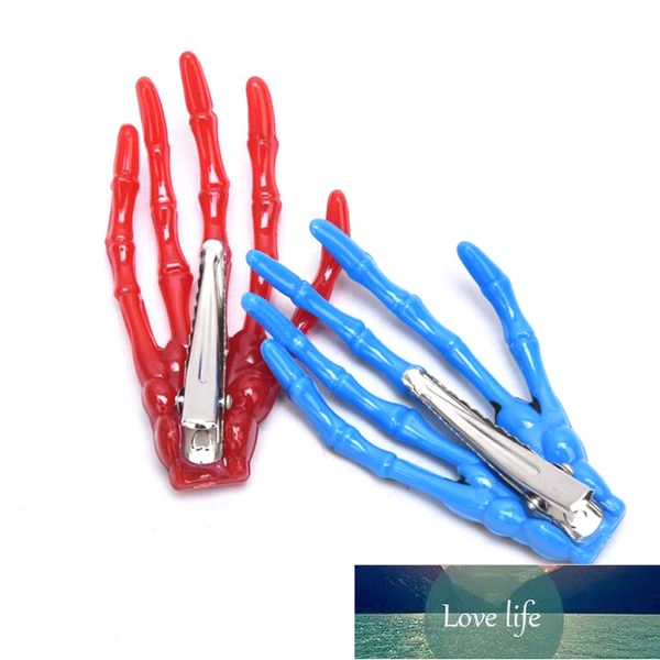 

1pc girls halloween hairpin gothic punk zombie skeleton hand clips skull barrette women fashion hair accessories, Silver