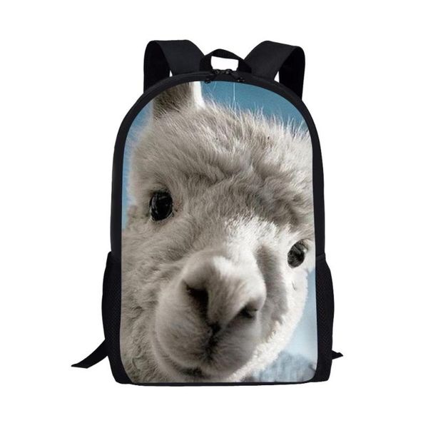 

backpack hycool 2021 fashion children schoolbag 3d animal alpaca dog husky print book bag kids school girls boys storage