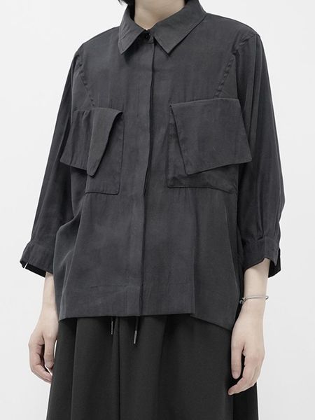 

men's casual shirts 2021 plain color short sleeve shirt summer light coat [customization] big yards clothing, White;black