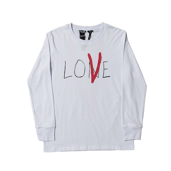 

hoodies autumn 2021 fashion print letter love red large v loose men's and women's long sleeve t, Black