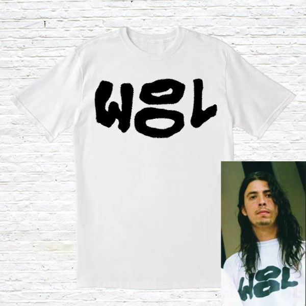

wool t-shirt (worn by dave grohl), White;black