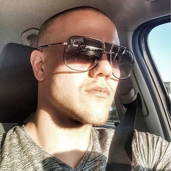 

quality fashion pilot style oversized mens sunglasses brand designer superstar driving grandmaster man uv400, White;black
