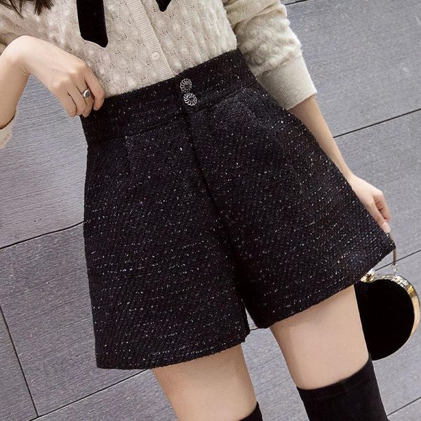 

women's shorts women autumn winter high waist pants ropa mujer, White;black