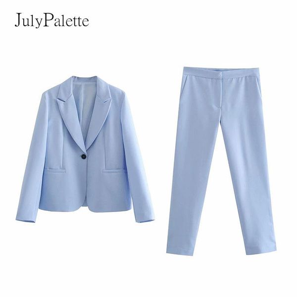 

women's suits & blazers julypalette elegant autumn winter solid women blazer coat causal long sleeve office lady highÂ waist slim straig, White;black