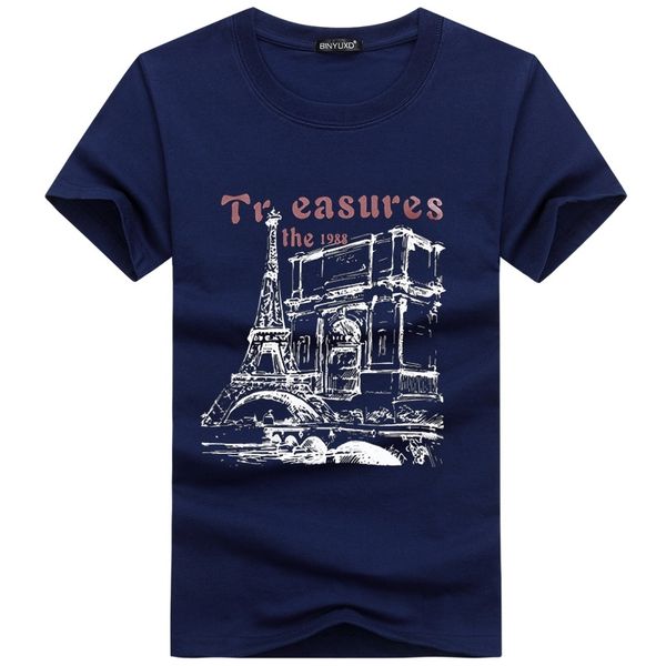 

men's t-shirts fashion treasure men's cotton shirt casual short sleeve t-shirts man's shirts, White;black