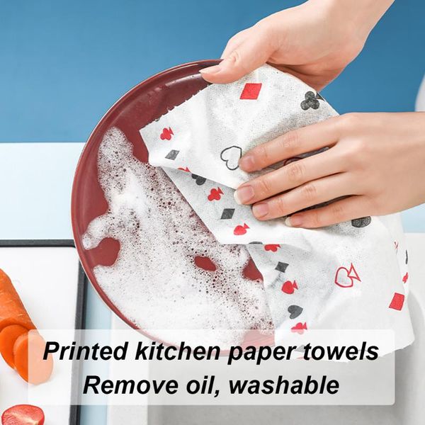 

cleaning cloths eco-friendly wash cloth kitchen lazy rag break point no oil washable wipes thickened towel