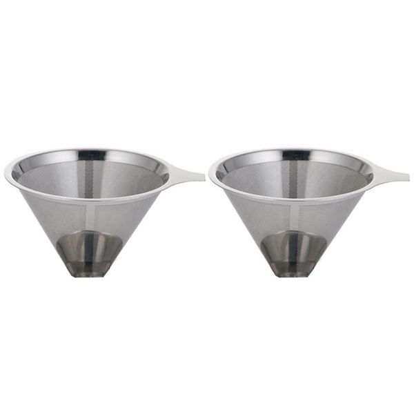 

coffee filters 2pcs filter tea separator funnel double-layer hand-punched sn soy milk