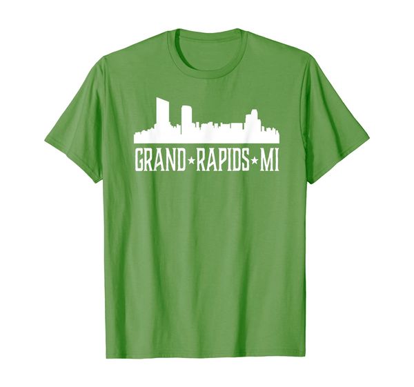 

grand rapids mi t-shirt michigan cities skyline silhouette t, White;black