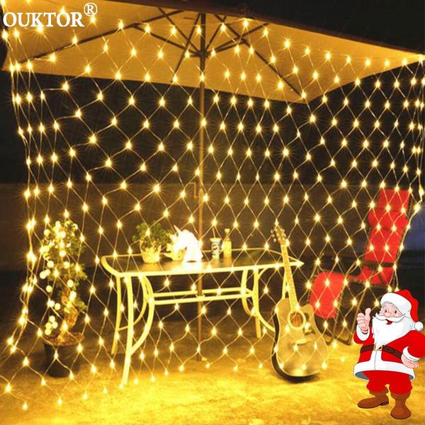

strings 1.5x1.5m 3x2m 6x4m led net mesh string lights fairy garland for wedding party window curtain holiday decoration