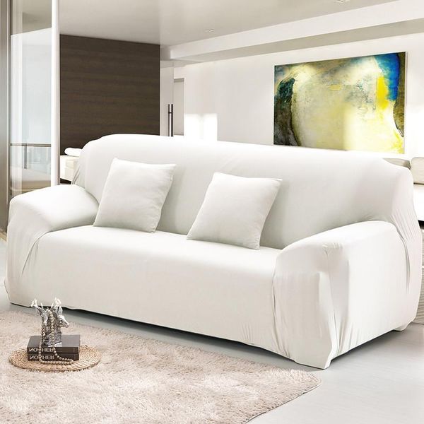 

chair covers 37white elastic sofa cover set cotton stretch for living room pets corner couch copridivano protector