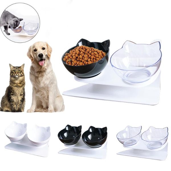

cat bowls & feeders non-slip double bowl dog with raised stand pet supplies water for food feeder
