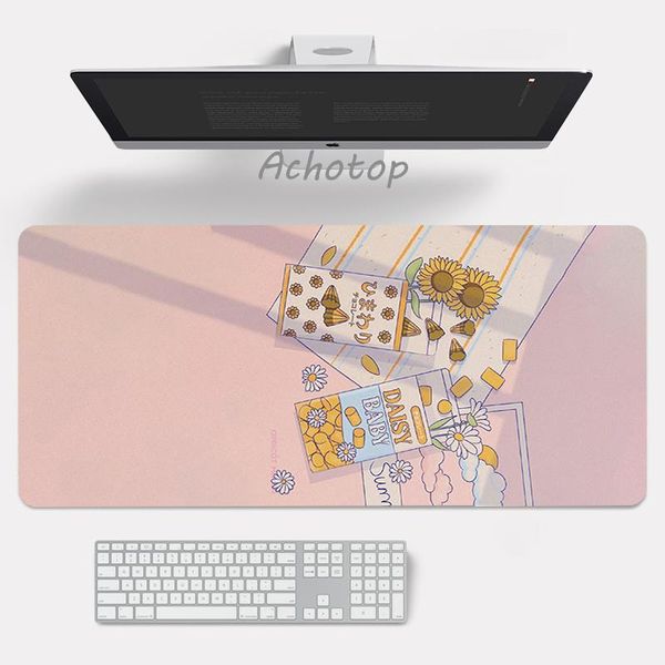 

mouse pads & wrist rests large gaming pad kawaii mousepad pc gamer accessories computer keyboard 30x80cm big size molang rubber desk mat